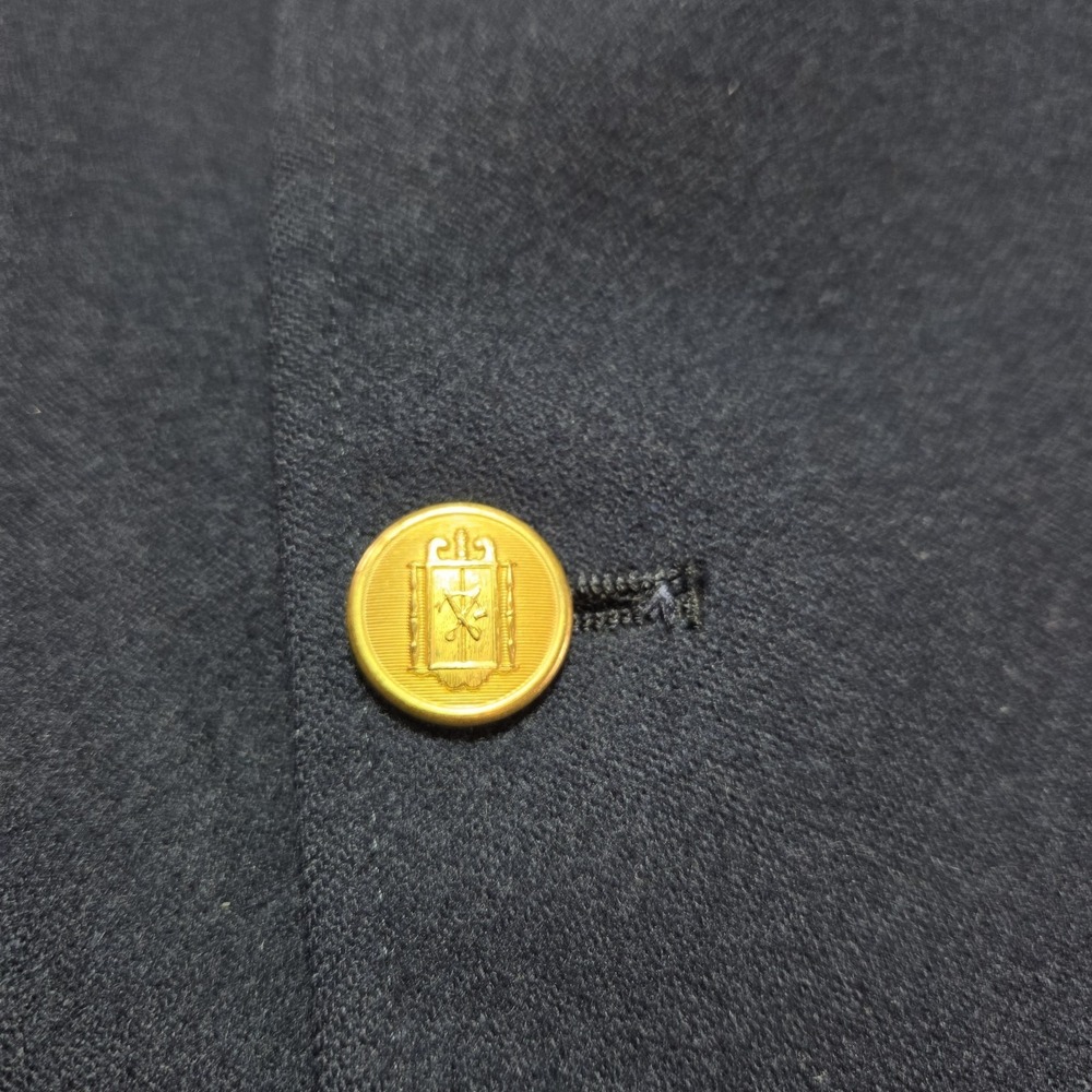 Corbin of Huntington Navy Blazer Mens 44R Gold Button USA Made Wool Classic - Picture 7 of 16